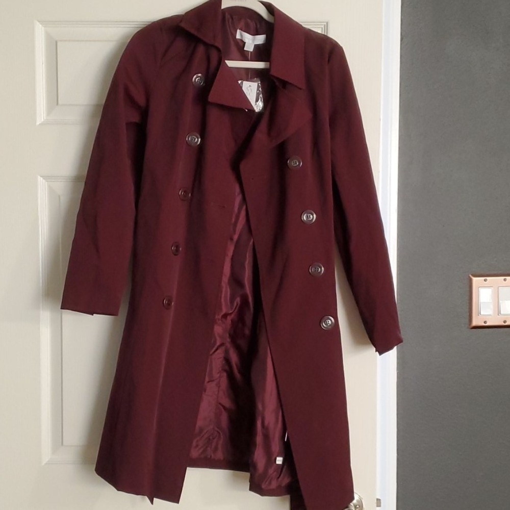 Burgundy Trench Coat